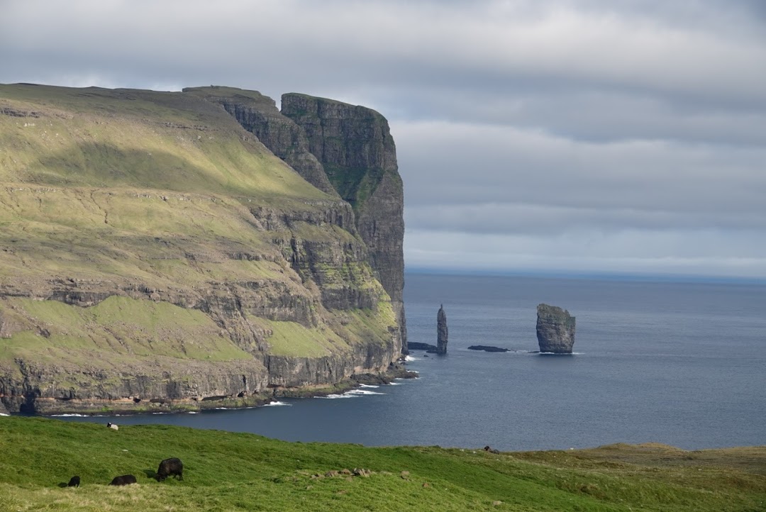 Eysturoy coastal cliffs and sea stacks near Gjogv